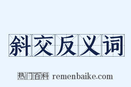 斜交反义词是什么意思的图片